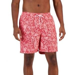 CLUB ROOM Mens Printed Polyester Swim Trunks Tropical Swim Trunks XXL